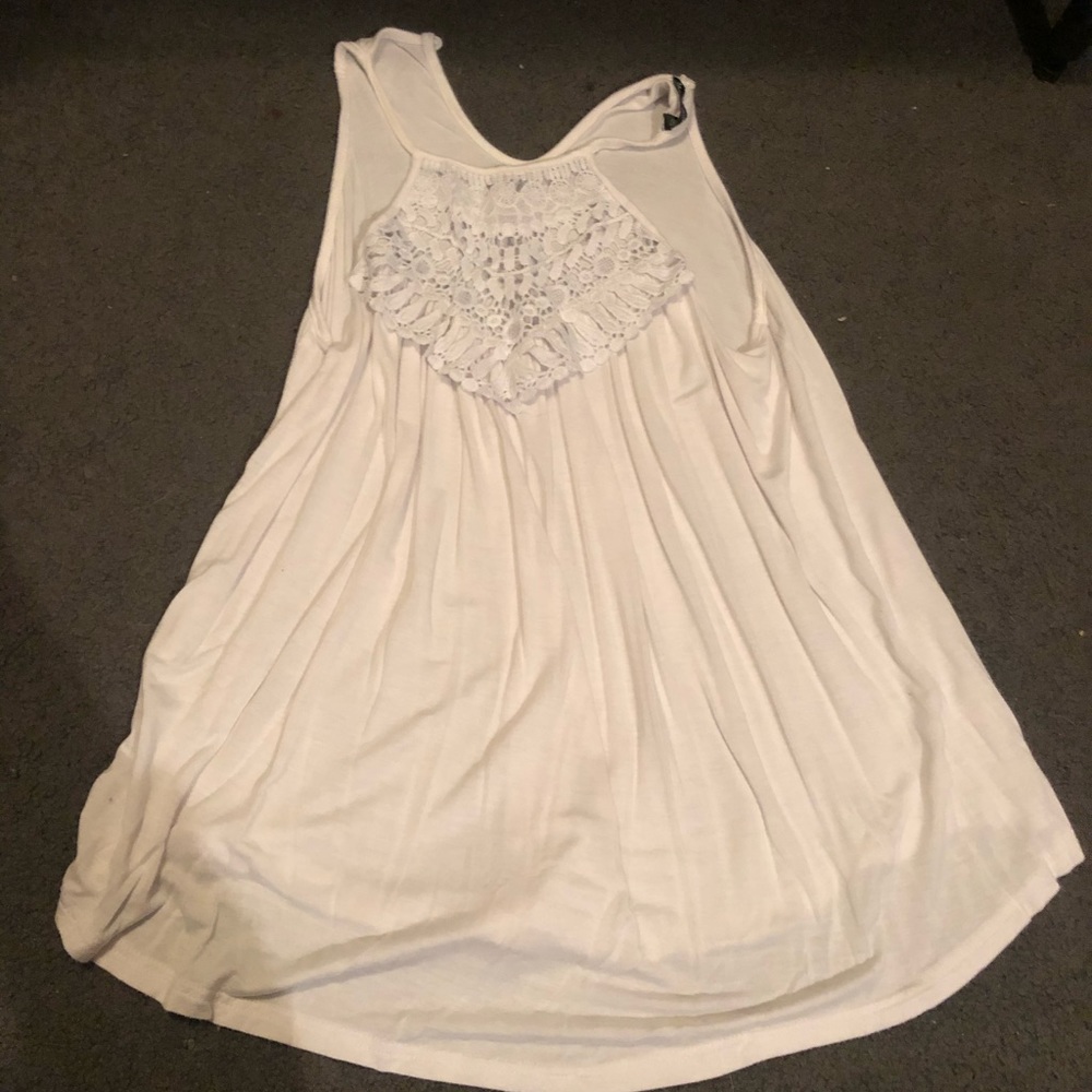 White High Neck Tank Top